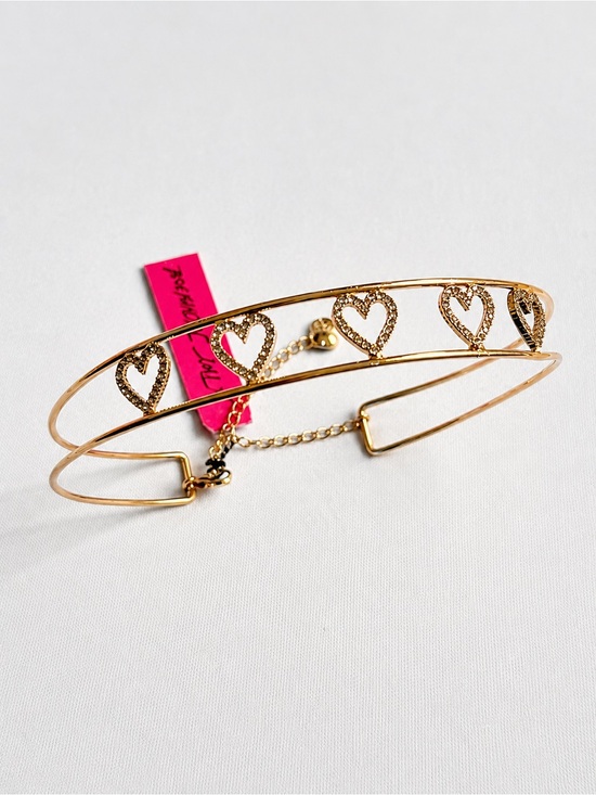 Betsey Johnson Jewelry - Betsey Johnson - Gold Crystal Heart Chocker
